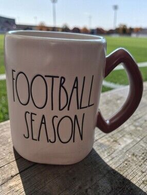 Rae Dunn Football Season Ceramic Mug With Foitball Handle
